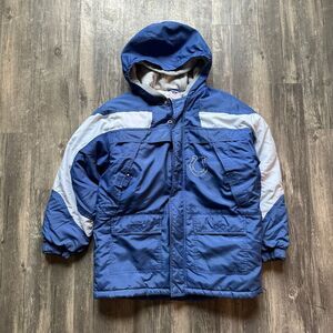 NFL Indianapolis Colts Winter Puffer Jacket Hooded Team Logo Coat Youth‎ 14-16